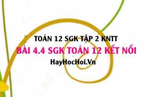 Bài 4.4 SGK Toán 12 tập 2 Kết nối tri thức